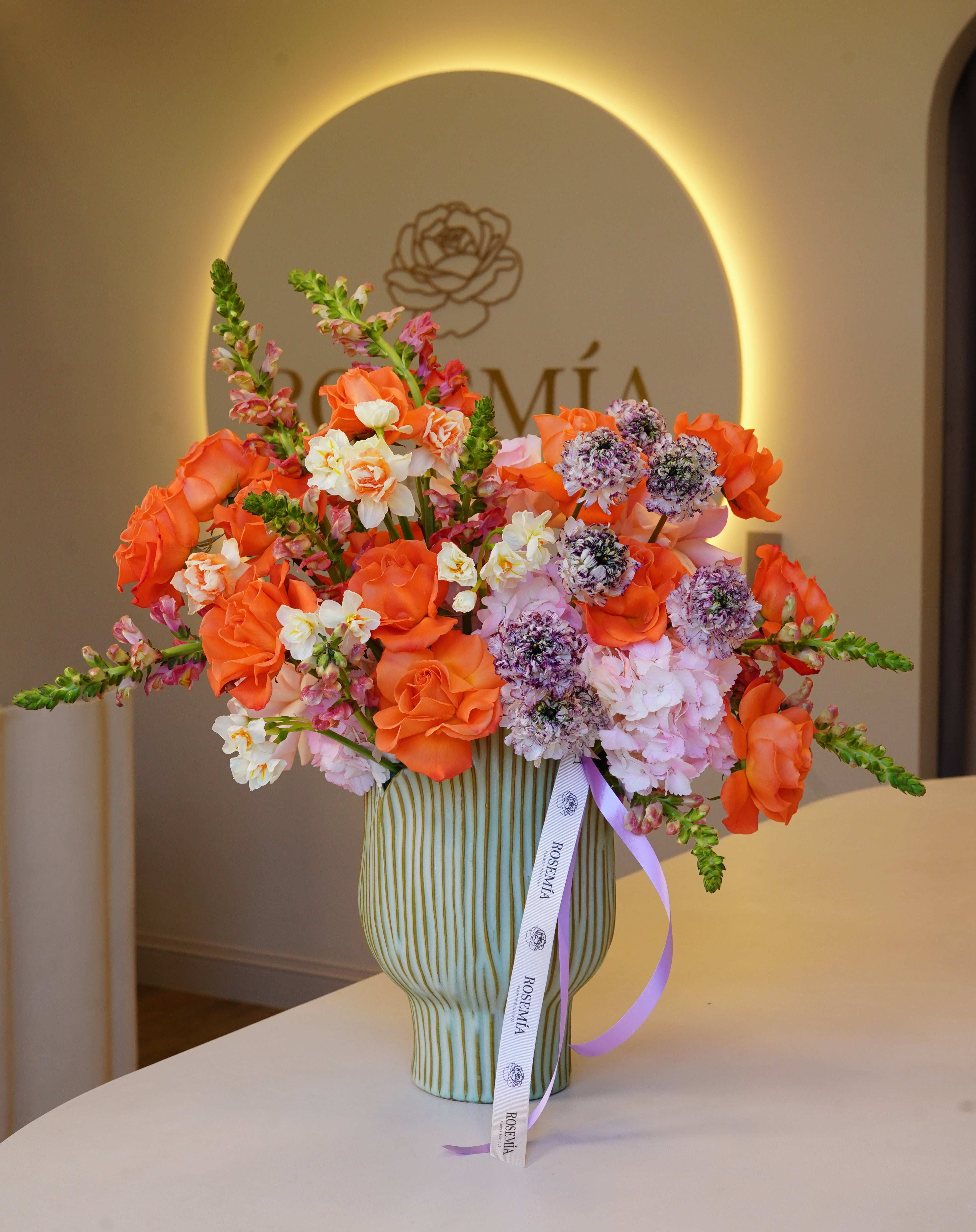 Vase Arrangement - Sunset Garden