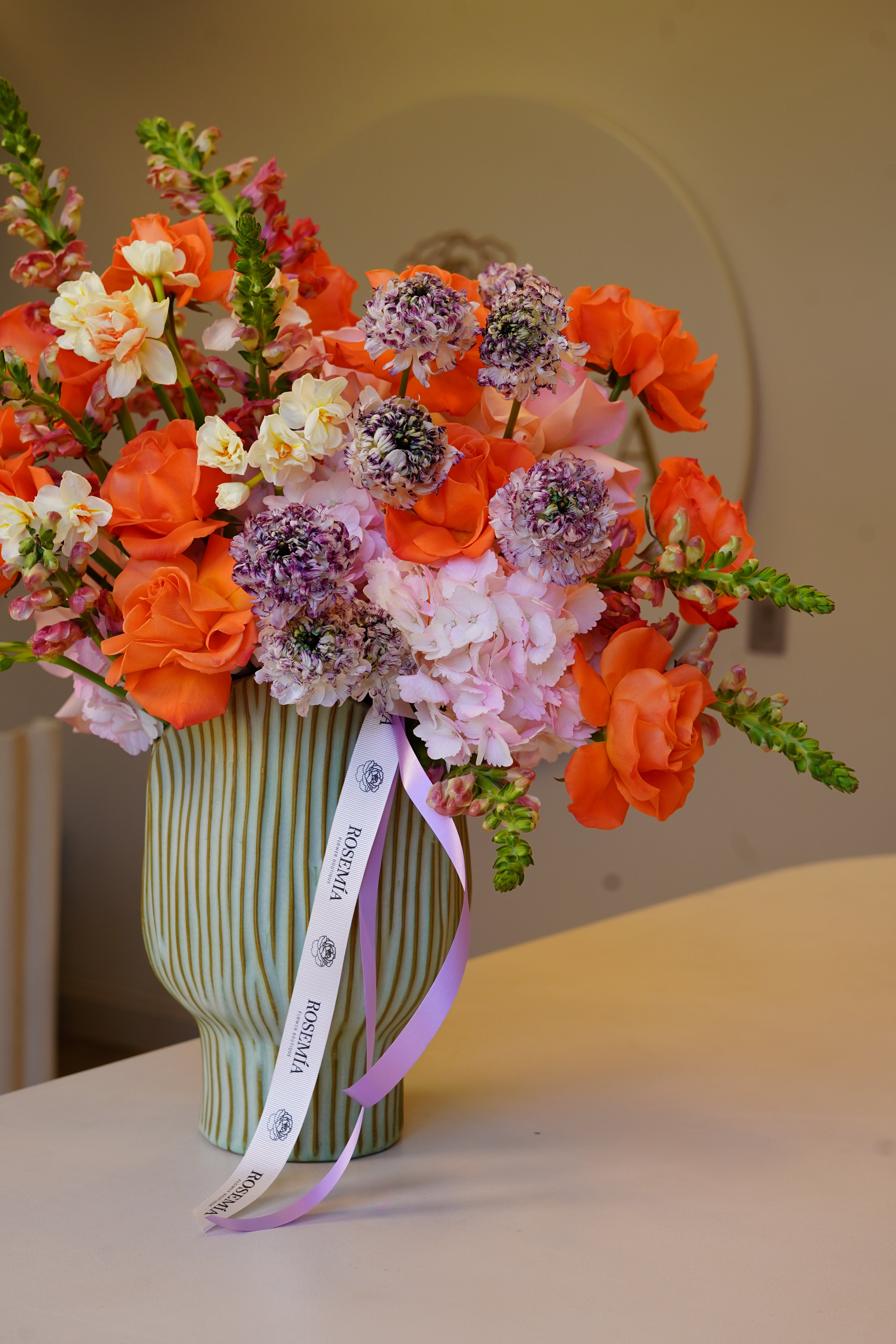 Vase Arrangement - Sunset Garden