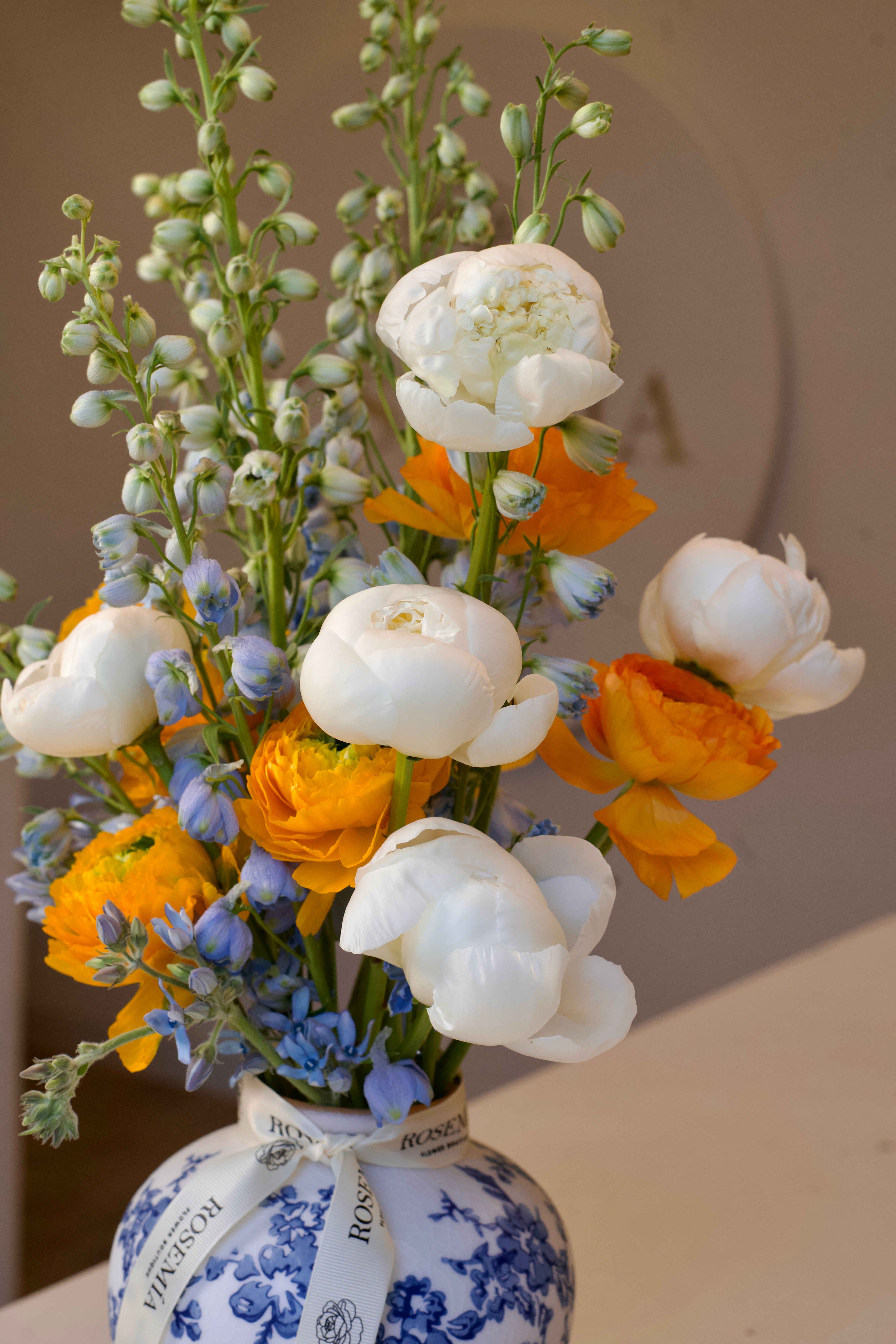 Vase Arrangement - Porcelain Bloom