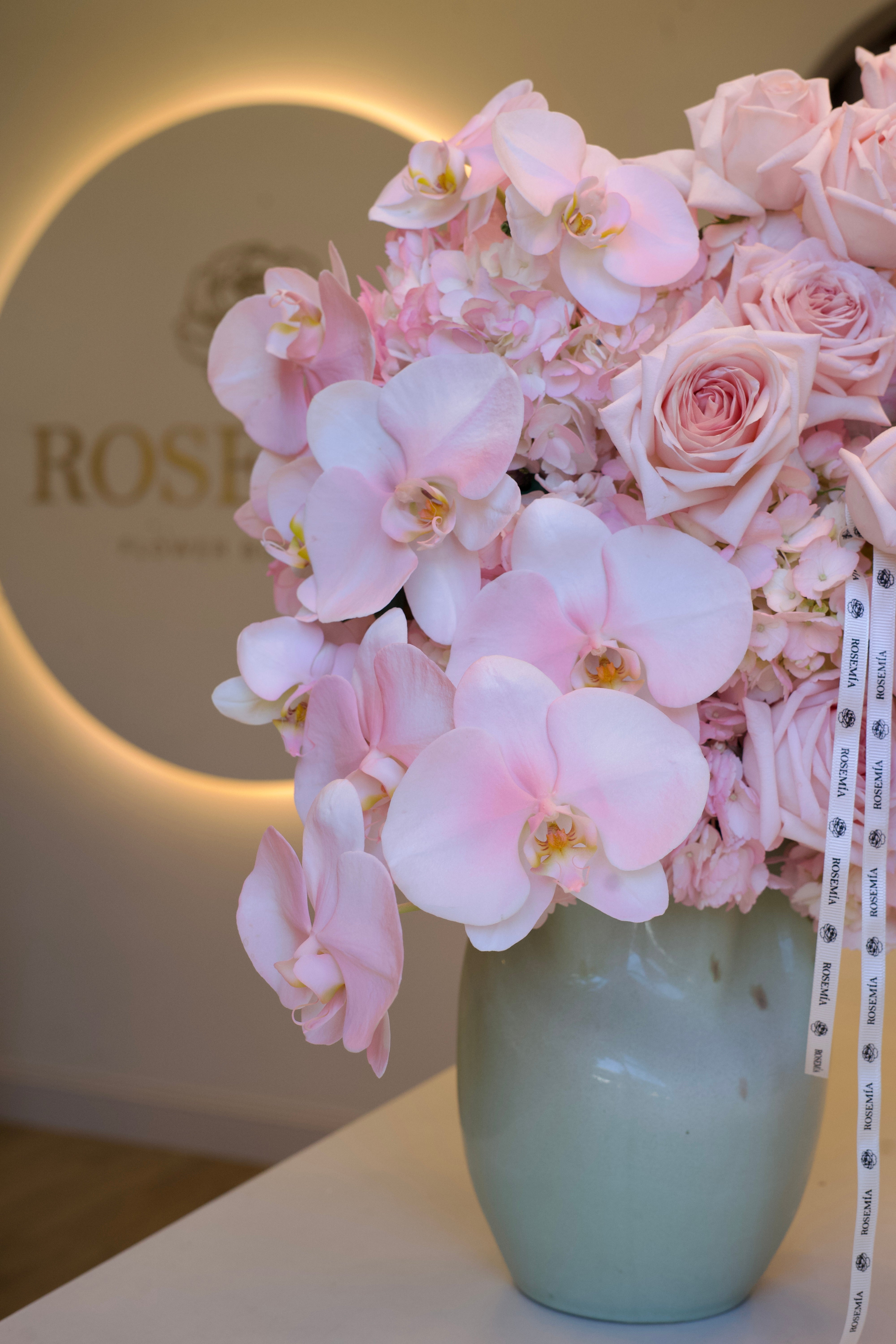 Vase Arrangement - Blush Orchid