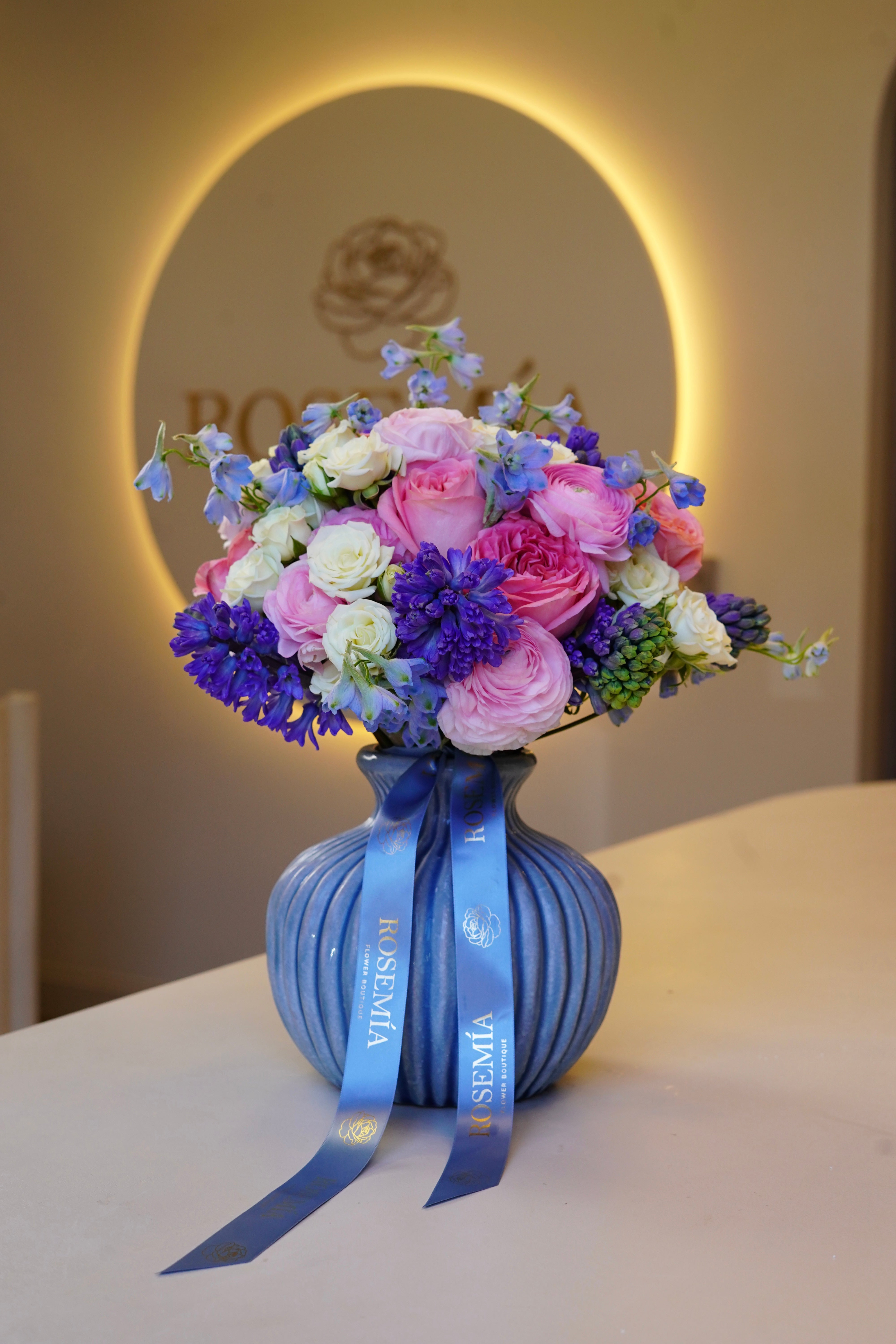 Vase Arrangement - Azure