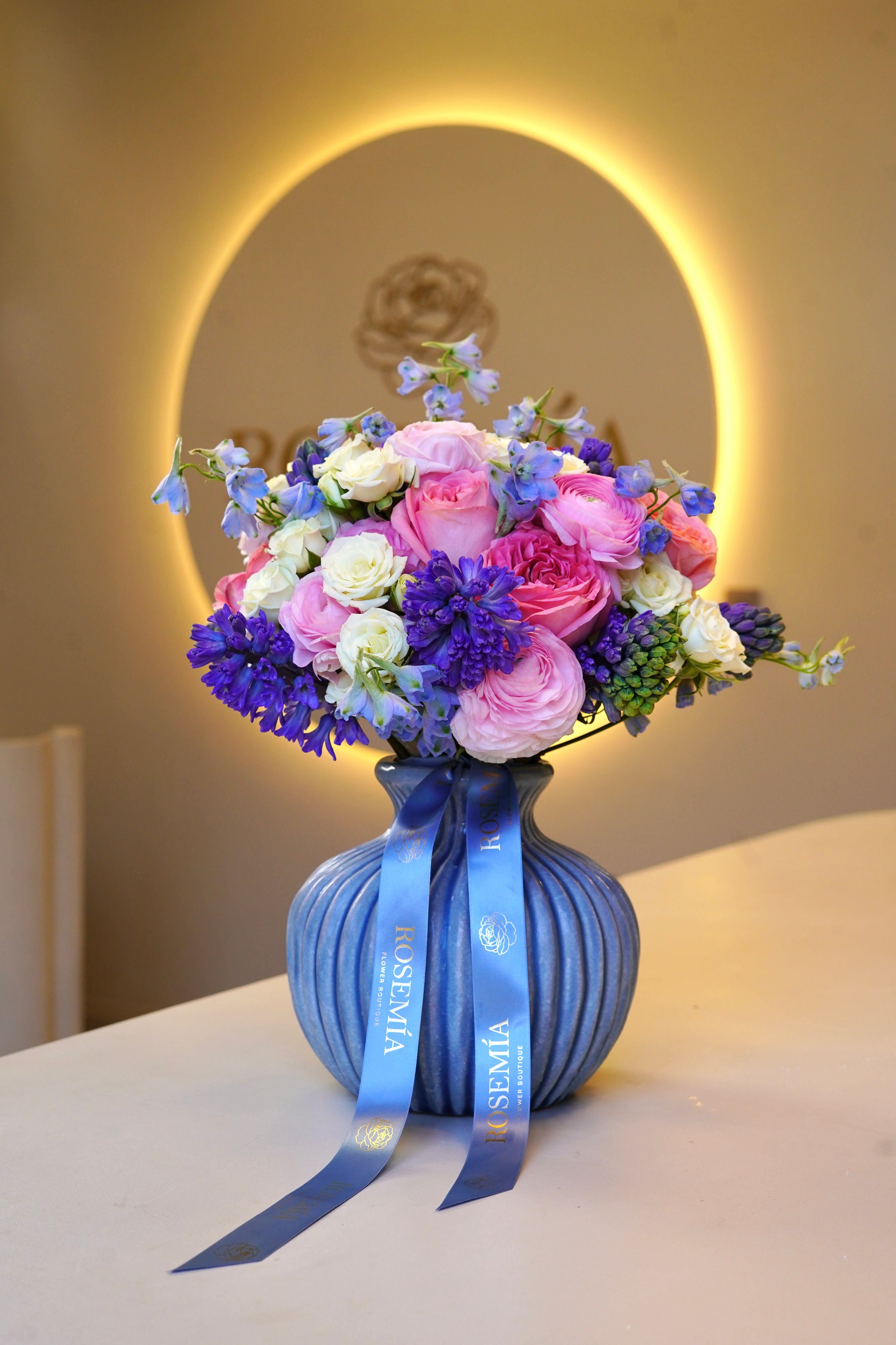 Vase Arrangement - Azure