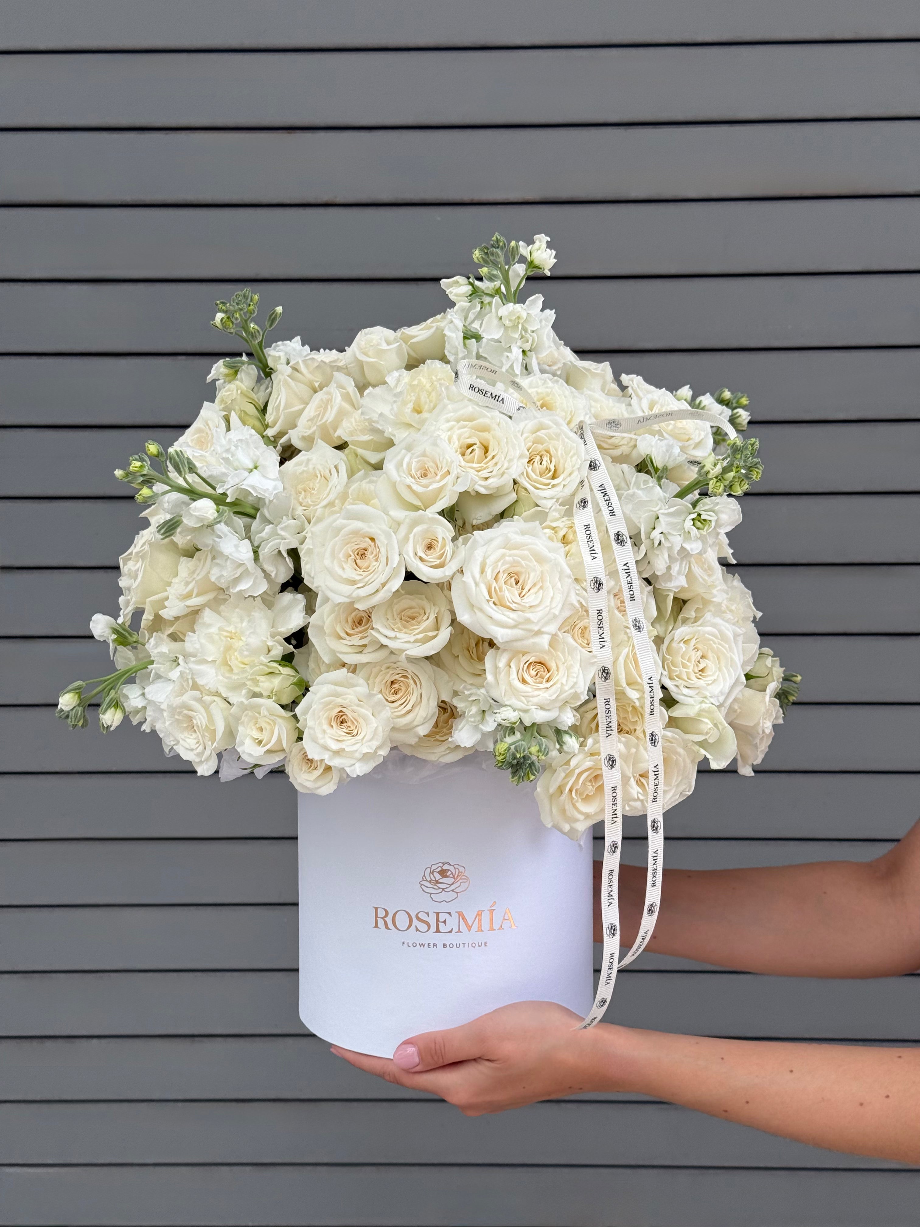 N.º 219 CAJA DE FLORES ROSADA