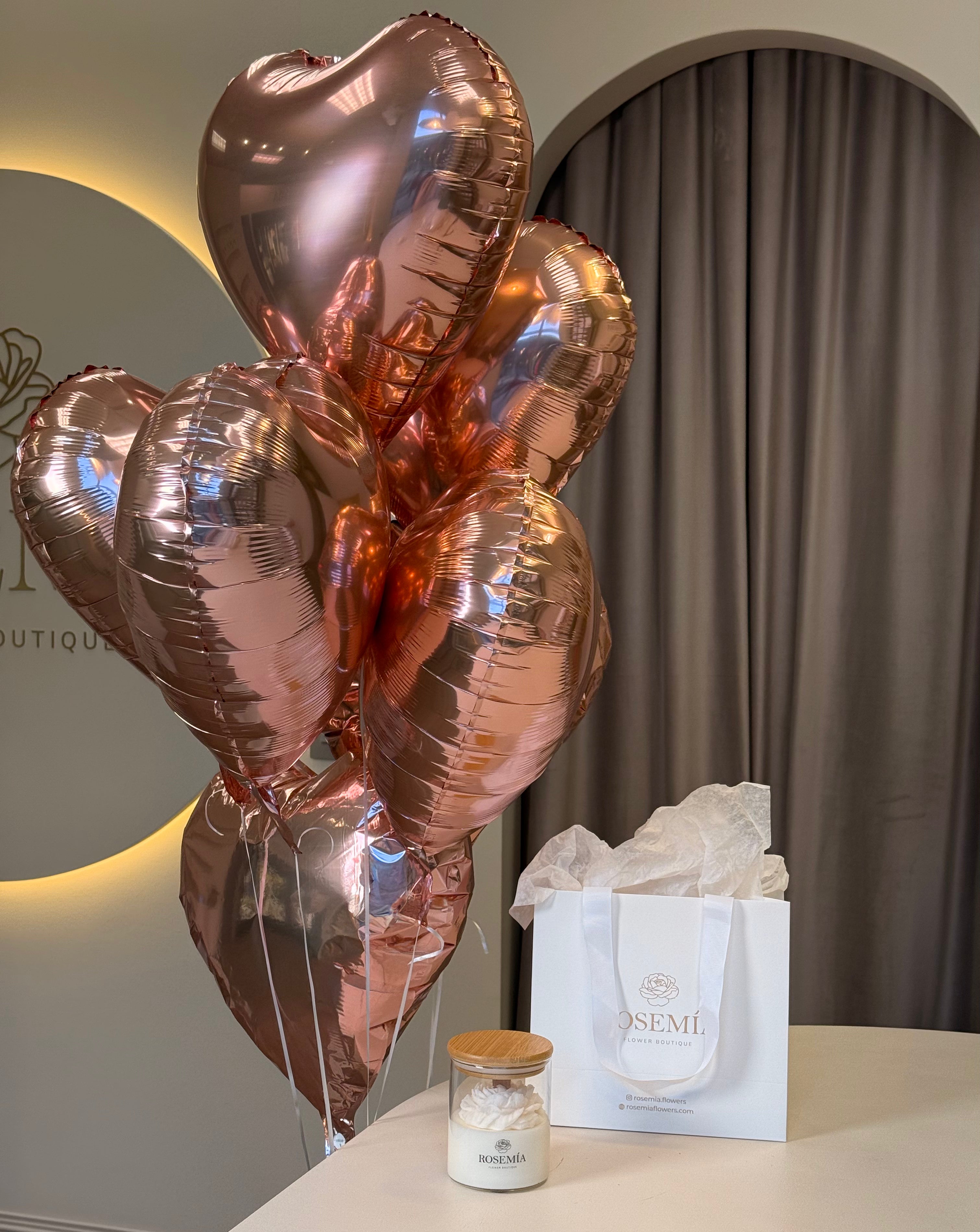 PINK BALLOONS & CANDLE