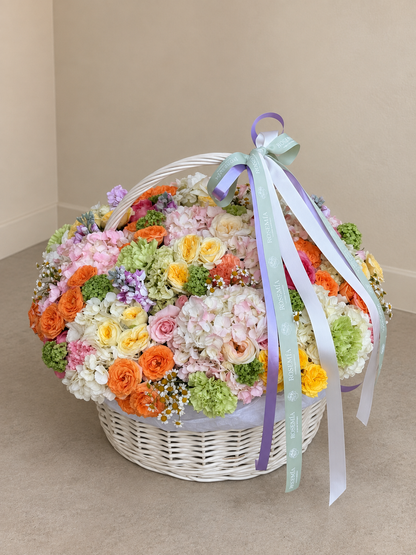 No.275 DOPAMINE BASKET - seasonal mix flowers