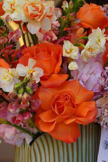 Vase Arrangement - Sunset Garden