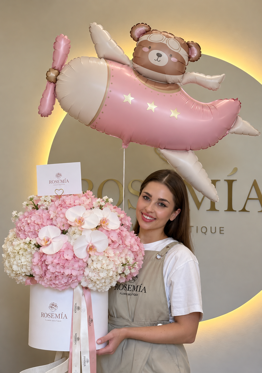 No.276 LITTLE MIRACLE – Luxury Baby Flowers & Balloon Gift Set