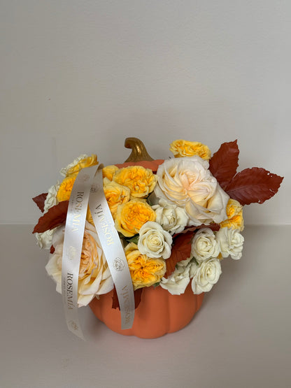 No.108 YELLOW SUNSHINE - Pumpkin Flower Arrangement