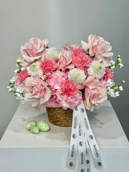 No.212 SPRING BLOOM - hydrangeas, roses, carnations, scabiosa