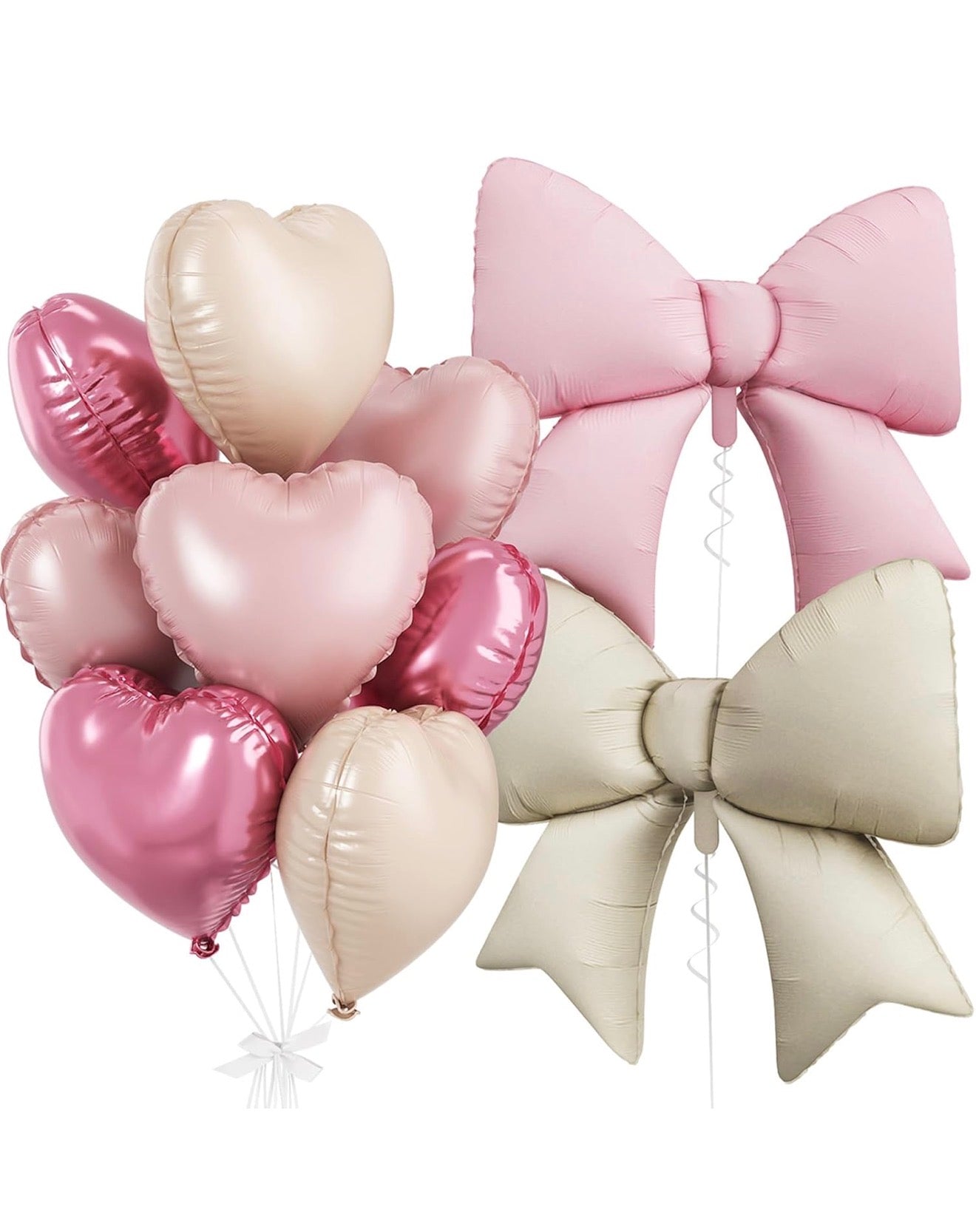 Blush & Bows Balloon Set - pink, ivory