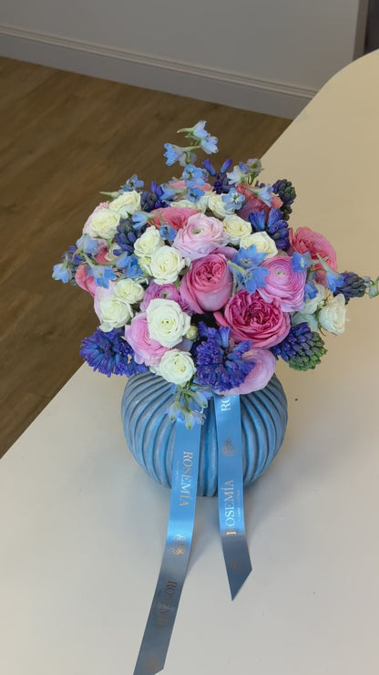 Vase Arrangement - Azure