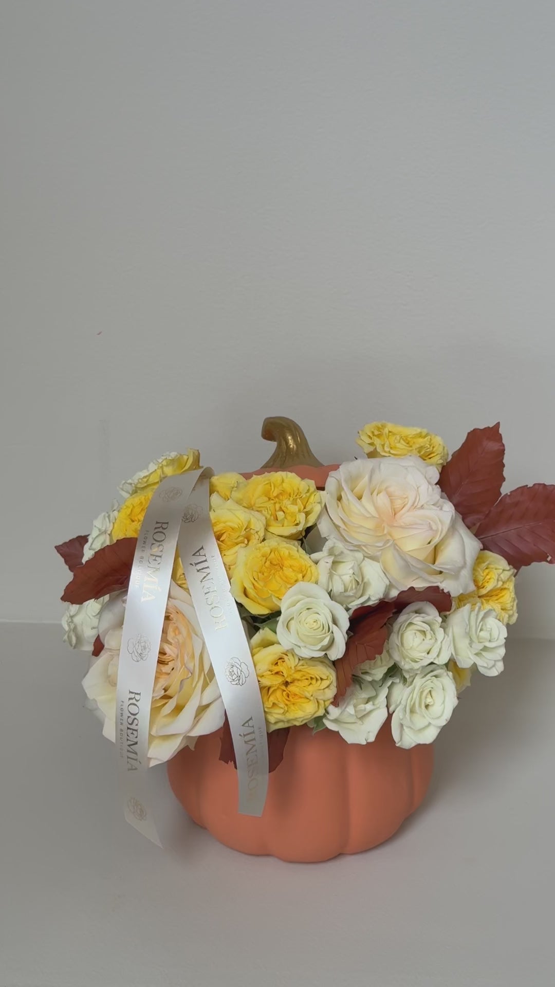 No.108 YELLOW SUNSHINE - Pumpkin Flower Arrangement