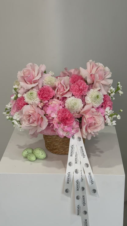 No.212 SPRING BLOOM - hydrangeas, roses, carnations, scabiosa