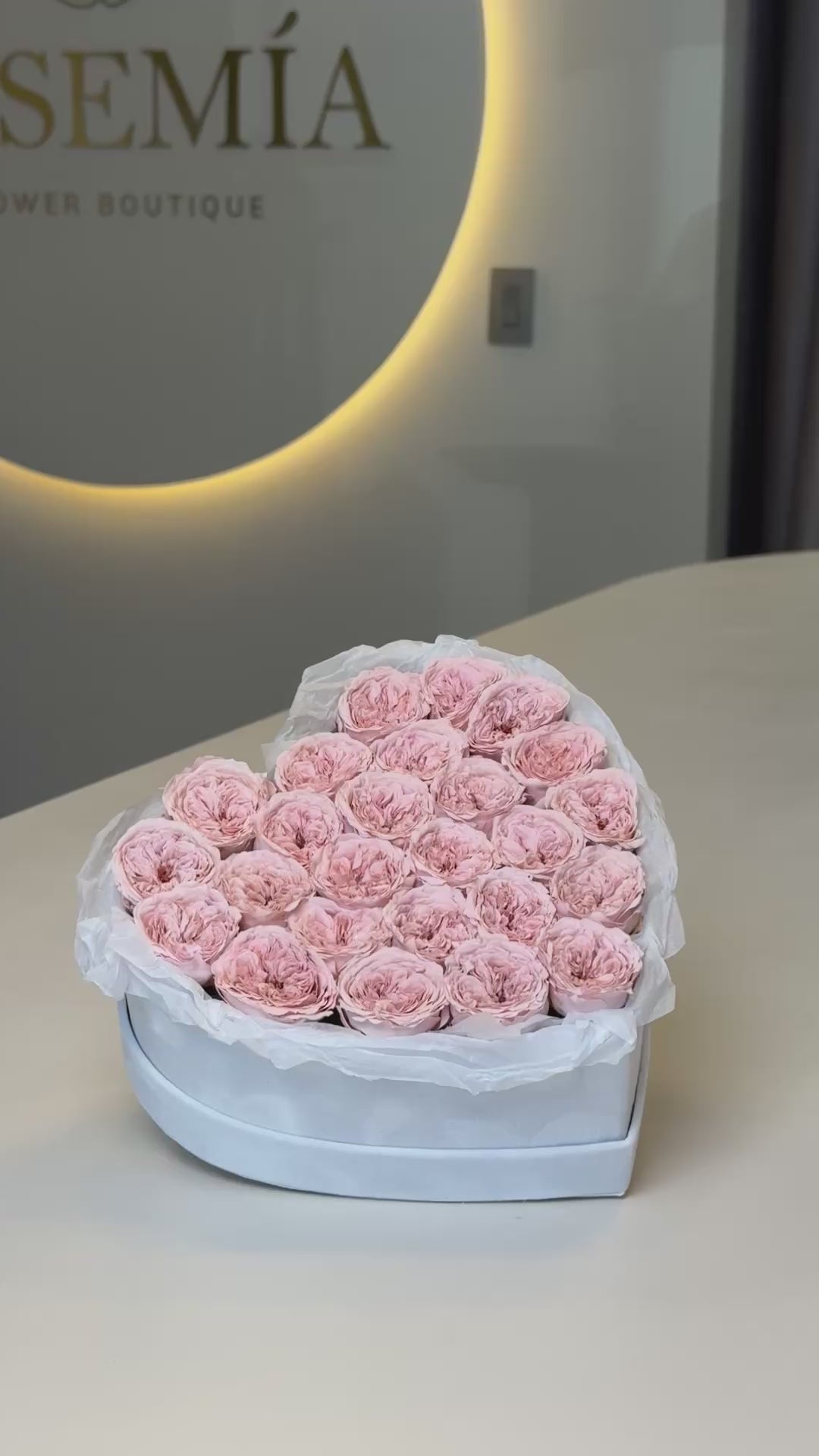 Eternal Blush Heart No.98 – Preserved Rose Hollywood, FL – Rosemia